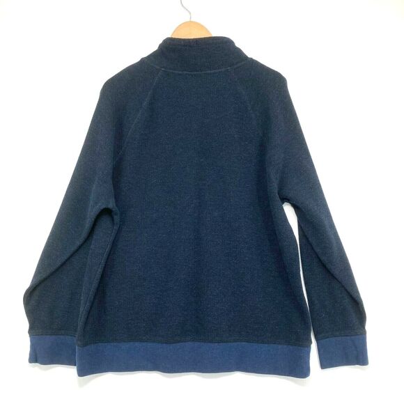 Banana Republic Men’s Dark Blue 100% Cotton Sweater Pullover Cowl Neck Size XL - Picture 5 of 7